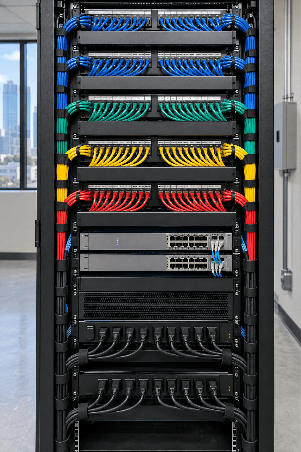 Organized Server Rack After