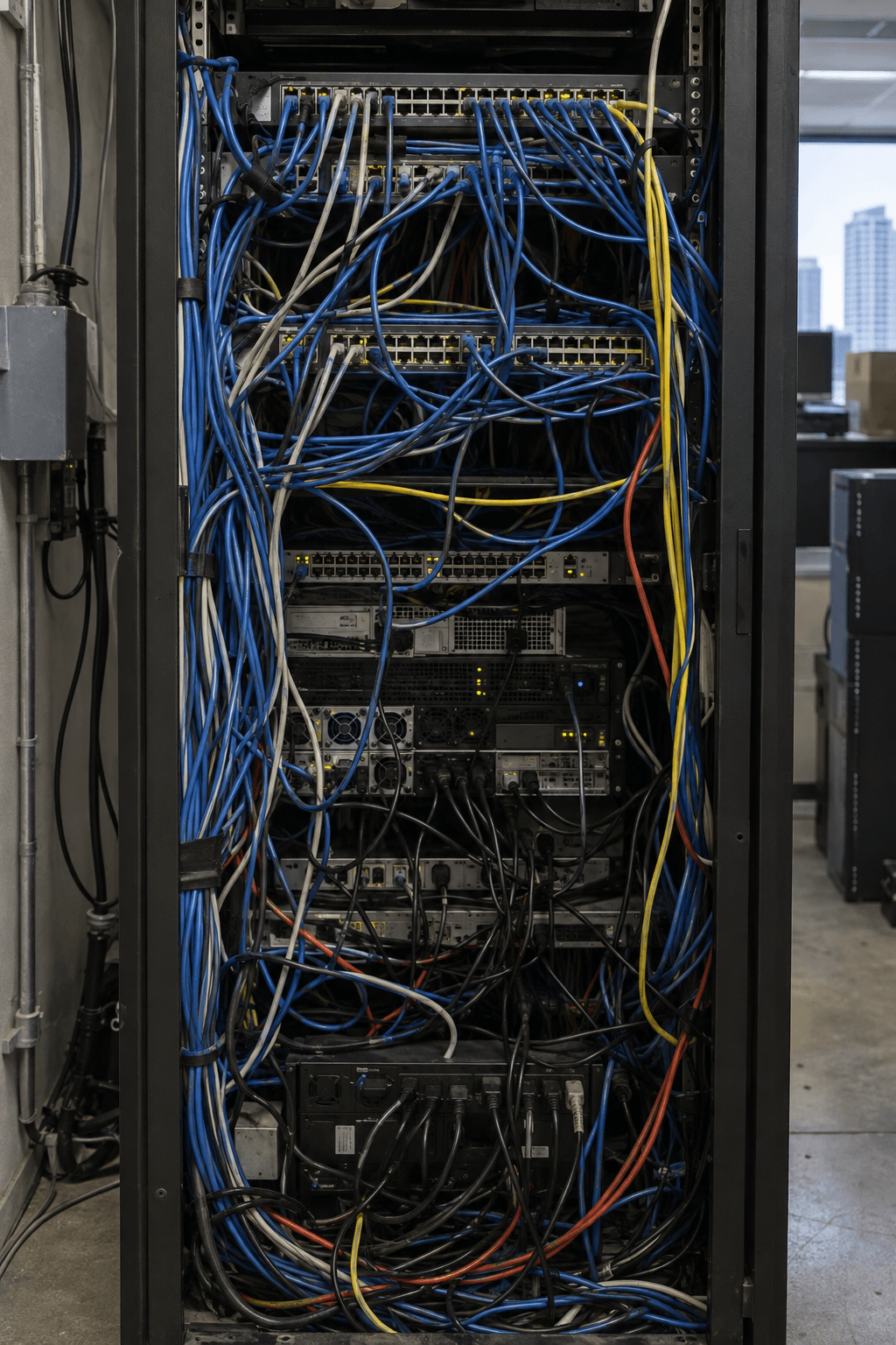 Tangential Cable Mess Before